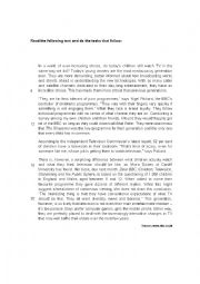 English Worksheet: How do media affect todays teens?