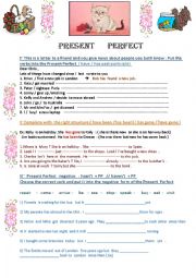 English Worksheet: Present perfect 