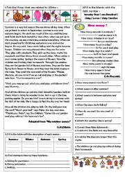 English Worksheet: spring 