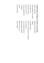 English Worksheet: Giving personal infornation