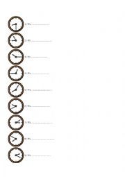 English Worksheet: The Time