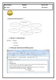 English Worksheet: writing an e-mail