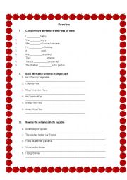 English Worksheet: Simple Past