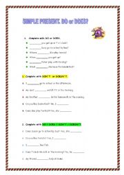 English Worksheet: SIMPLE PRESENT.