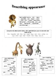 English Worksheet: Describing appearance