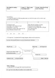 English Worksheet: whats your friendship style