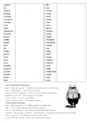 non-continous verbs