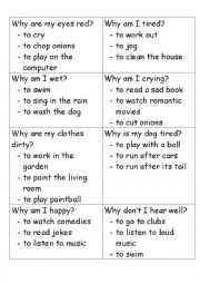 English Worksheet: Guessing Game - Present Perfect Continuous