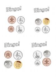 English Worksheet: money bingo 2