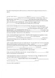 English Worksheet: Mad-Lib: The Airplane Ride