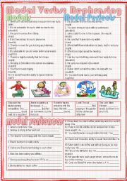 English Worksheet: Modal Verbs: Rephrasing