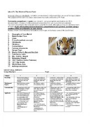 English Worksheet: Life of Pi