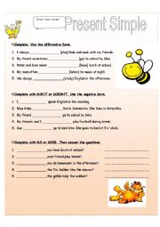 English Worksheet: Present simple