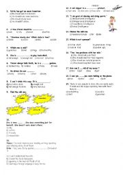 English Worksheet: 8th grade quiz