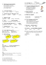 English Worksheet: 8th grade quiz