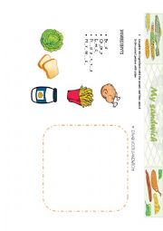 English Worksheet: my sandwich recipe 