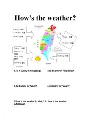 English Worksheet: How the weather?