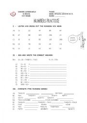 numbers Exam