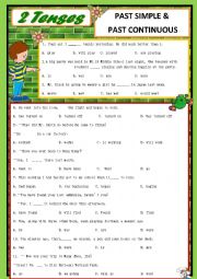 English Worksheet: past simple&past continuous