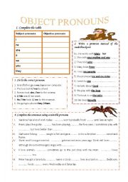 English Worksheet: Pronouns (editable, answer key included)