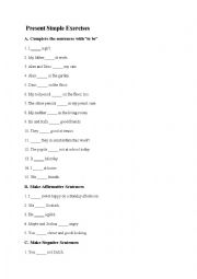 English Worksheet: present simple