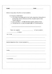 English Worksheet: Writing about effects