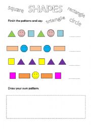 English Worksheet: SHAPES