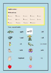 English Worksheet: KG worksheet2