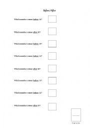 English Worksheet: before /after 