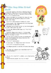 English Worksheet: The boy who cried wolf