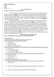 English Worksheet: Fast food