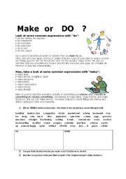 English Worksheet: MAKE or DO?