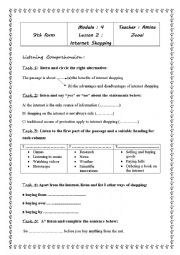 English Worksheet: internet shopping