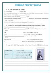 English Worksheet: Present Perfect Simple