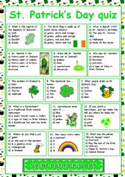 English Worksheet: St. Patricks Day