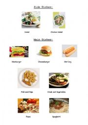 English Worksheet: Menu