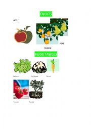 Fruits and vegetables