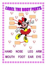 English Worksheet: Label the body