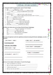 English Worksheet: Past Simple/present simle/present continuous