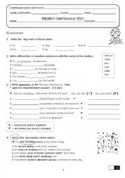 English Worksheet: PRESENT CONTINUOUS