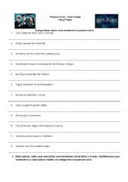 English Worksheet: Past Simple Passive Voice