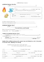 English Worksheet: Revision zero and 1st conditional