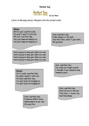 English Worksheet: Song Perfect Day