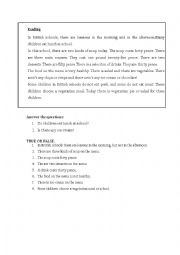 English Worksheet: READ AND ANSWER 