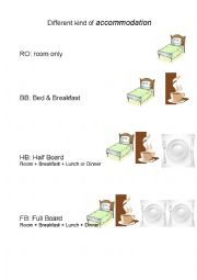 English Worksheet: Different kind of accommodation