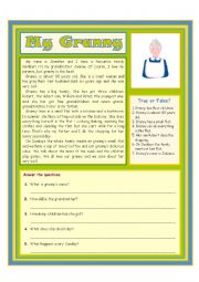 English Worksheet: My Granny