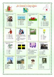 English Worksheet: St Davids Day Quiz