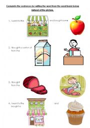 English Worksheet: Its All About Food!