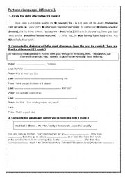 English Worksheet: 7th form test 