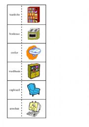 English Worksheet: furniture and appliances